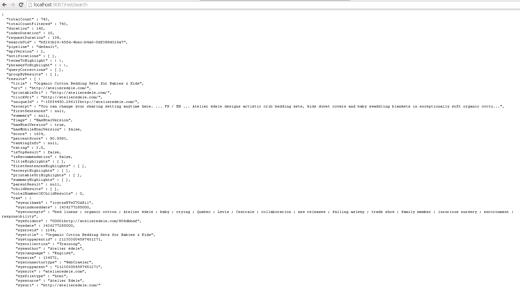 Rest API JSON